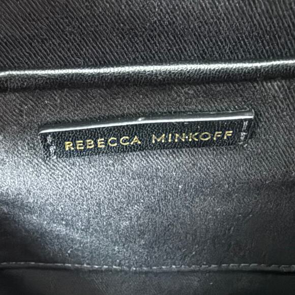 Rebecca Minkoff Round Jody Crossbody Bag Purse Croc-Embossed Genuine Leather - Picture 4 of 11